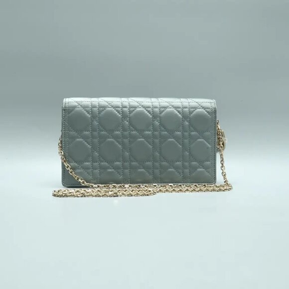 DIOR Blue W/P Cloth Shoulder Bag 1370-013025 - Picture 2 of 12